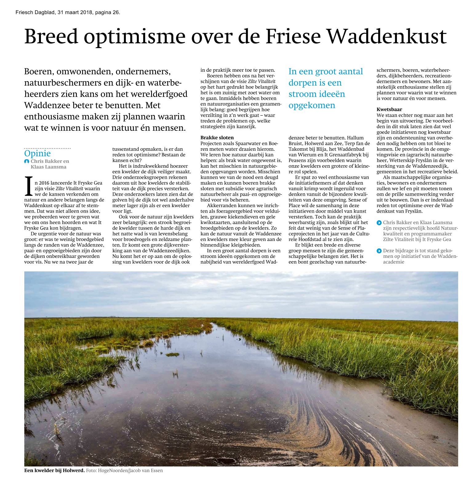 artikel Friesch Dagblad
