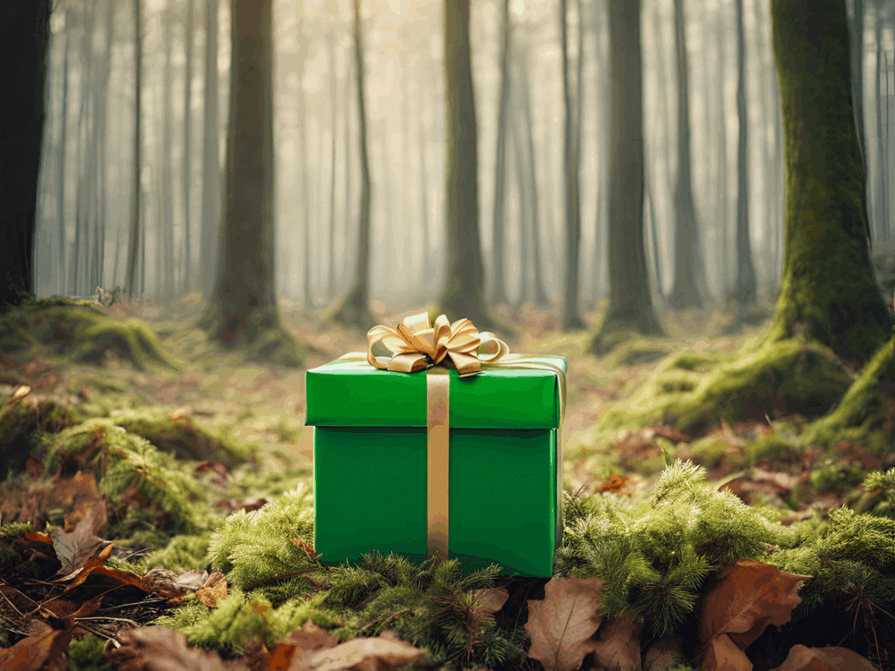 Groen cadeau herfst